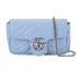 GG Mini Marmont, £795, Handbags, Blue, Leather, Front view